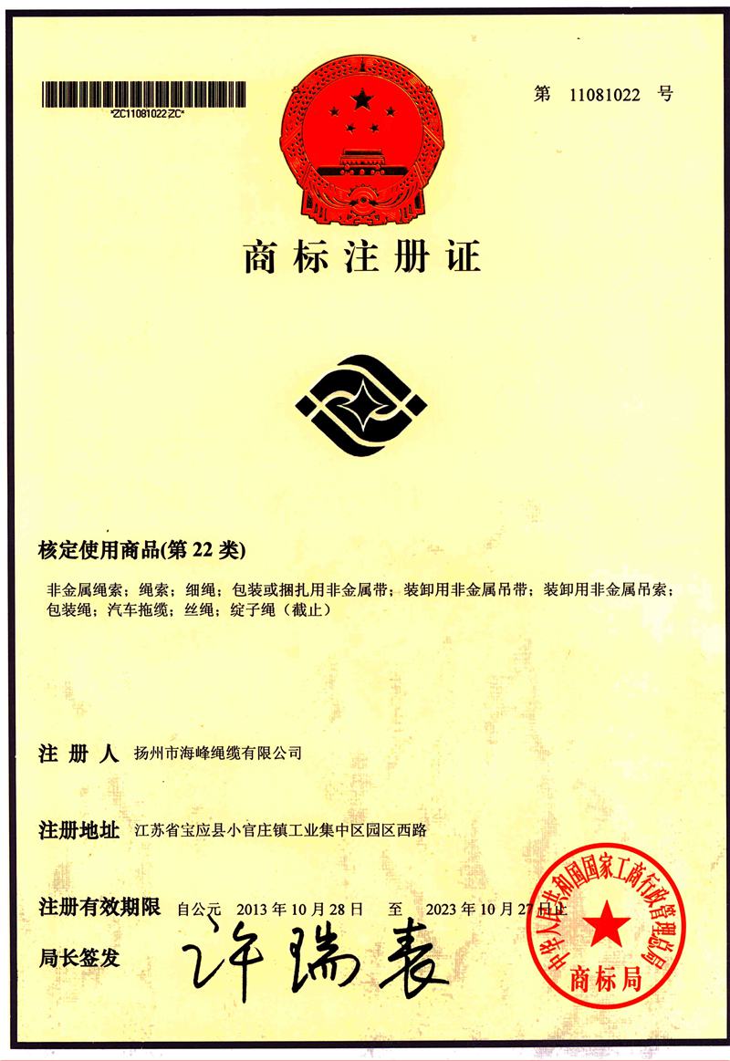 21 R-商標注冊證